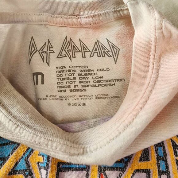 Def Leopard Tie Dyed Tshirt With Graphics Suze Medium - Picture 4 of 5